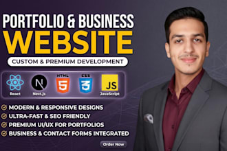 design professional portfolio and software agency business website