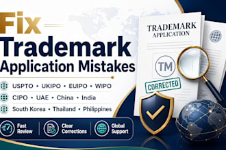 fix trademark application mistakes for uspto ukipo euipo wipo