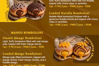craft menus that look as good as your food tastes