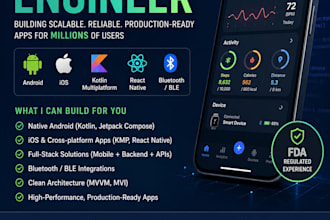 build a high quality mobile app android ios or full stack solution