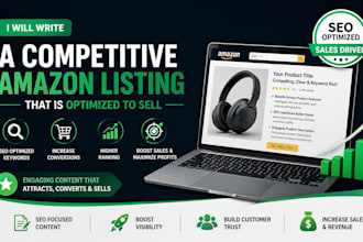 write a competitive amazon listing that is optimized to sell