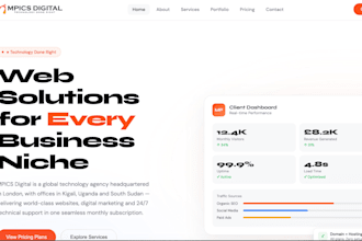 design any web site, simple custom on a full stack coding