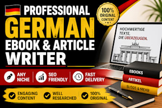 be your german SEO writer, ebook and article writer on any niche