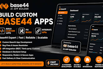 build custom base44 app fix bugs base 44 expert integrate API base 44 website