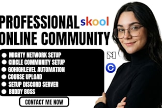 setup circle so buddy boss mighty network ghl setup discord server