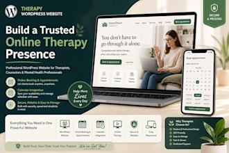 therapy wordpress website, online therapy, online booking, calendar integration