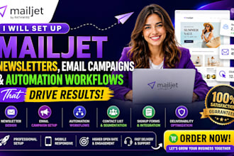 set up mailjet newsletters email campaigns automation workflows templates