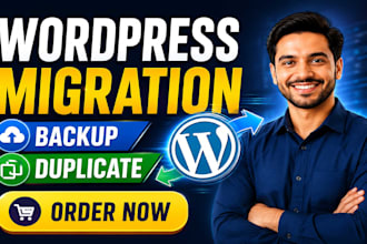 migrate wordpress website, wordpress migration, backup, duplicate