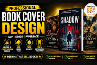 do professional book cover design for ebook, paperback and hardcover