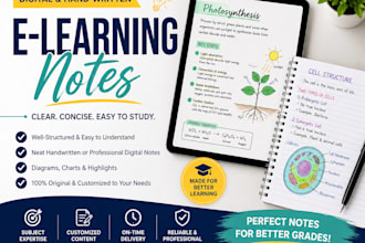 make comprehensive and neatly designed study notes digital or handwritten