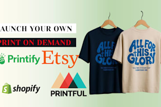 create merch pod store, amazon merch tshirt, design printify, printful store