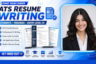 write ats resume CV cover letter for freshers students and entry level jobs