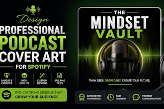design professional podcast cover art for spotify