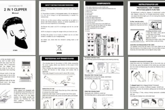 create user manuals, product manuals, user guide, and technical documentation