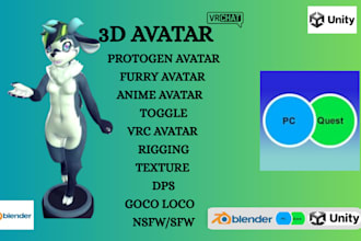 do custom vrchat avatar furry
