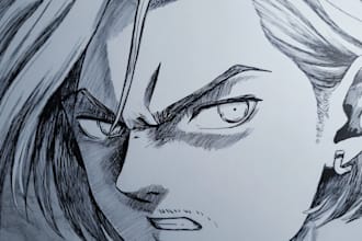 draw you a manga anime character in japanese