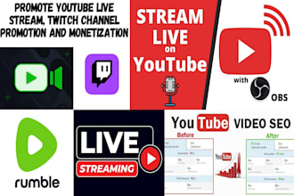promote youtube live stream twitch channel promotion and monetization