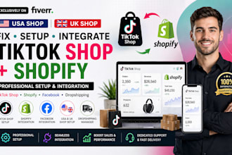 fix setup USA UK tiktok shop shopify integration tik tok fb dropshipping manager