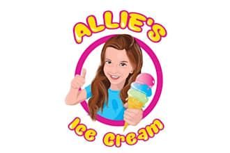 design ice cream cone logo for ice cream food truck business
