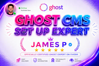 ghost cms expert, ghost cms newsletter, ghost cms website membership ghost setup