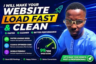 make your website load fast and clean