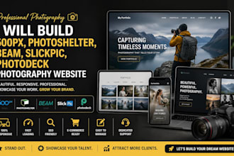 build 500px portfolio photoshelter beam slickpic photodeck photography website