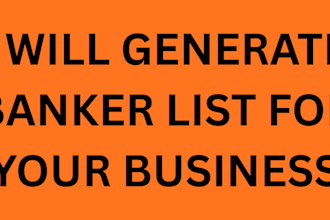 generate banker list for your business leads
