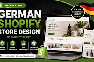 design a high converting german shopify store deutsch dropshipping website