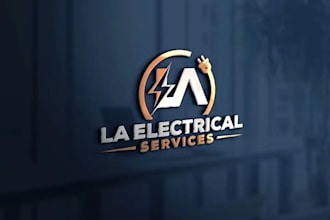 design construction, roofing, electrician, handyman or plumbing logo