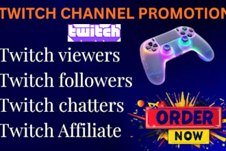 do twitch channel promotion for twitch live viewers, followers and chatters