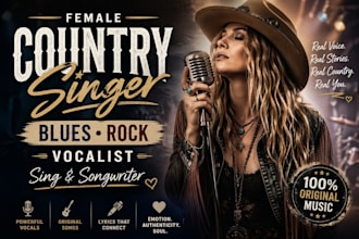 record a powerful blues rock, vocals female song