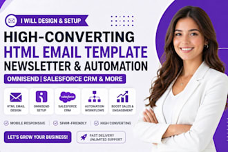design html newslatter html email template ominisend newsletter salesforce crm