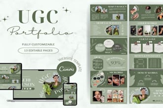 design a pro canva ugc portfolio, website and high converting  landing page