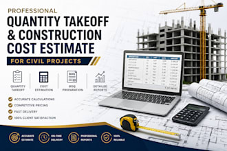 provide accurate quantity takeoff and cost estimates for civil projects