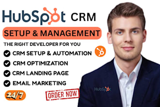 set up hubspot CRM, automation workflows and hubspot website
