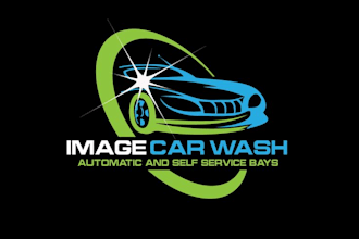 design modern truck wash and service logo with professional branding identity