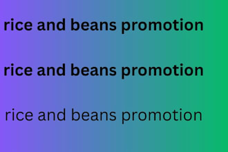 do rice and beans promotion