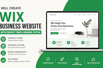 create wix business website with contact form and booking system