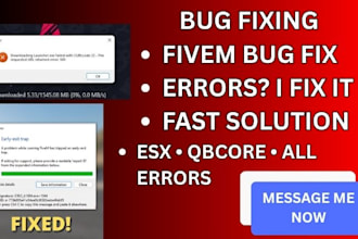 fix bugs, errors and issues in your fivem server fast
