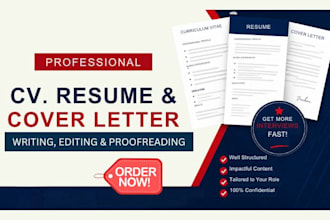 write, rewrite, edit and proofread your CV resume cover letter in UK english