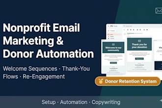 set up and manage nonprofit email marketing and donor outreach automation