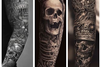 make tatto design for your t shirt brand and apparel