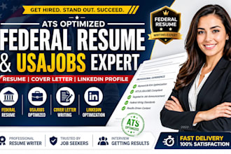 write ats federal and usajobs resume, cover letter, linkedin