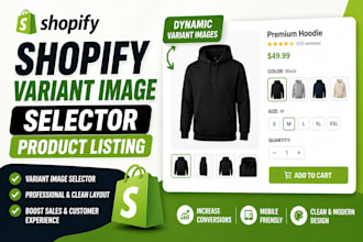 do shopify variant image selector product listing