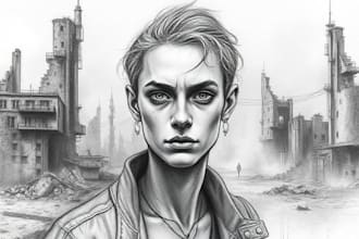 draw pencil or charcoal portrait drawings