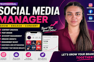 manage your instagram, facebook, tiktok growth as a social media manager