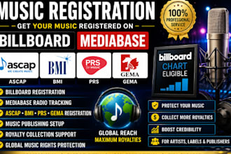 music registration on billboard mediabase ascap bmi prs gema music publishing