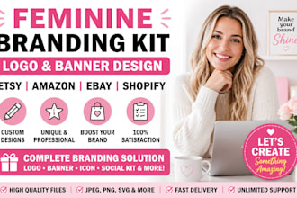 design a custom etsy shop branding kit, logo, and banner