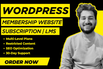 design or redesign wordpress website, membership website, lms, subscription site