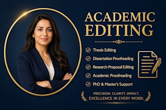 edit and proofread thesis, dissertation and research proposal